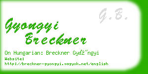 gyongyi breckner business card